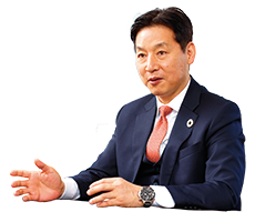 image: President Yasutsugu Iwamura